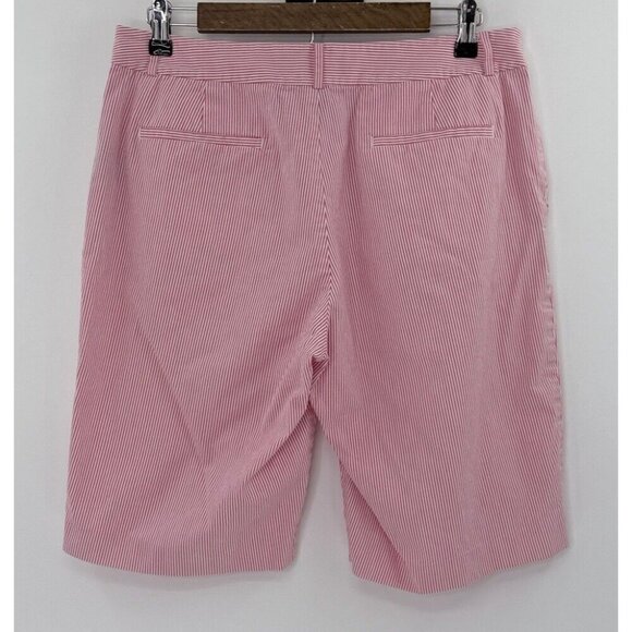 LRL Lauren Ralph Lauren Active Bermuda Shorts Stripes Sz 10 Preppy Old Money - Picture 2 of 9
